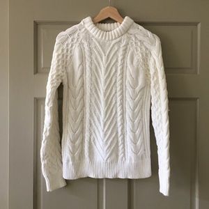 White/Cream Zara Chunky Knit Sweater